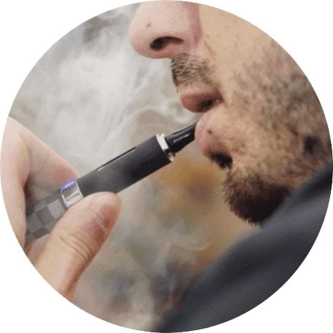 Man vaping